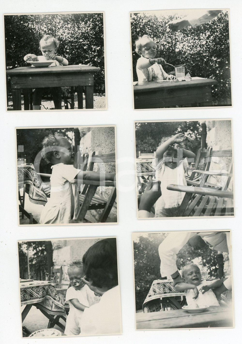 Fotografia d epoca originale 1935 TRIESTE  OPICINA Bambina in lacrime durante il pranzo  Lotto 6 foto 1