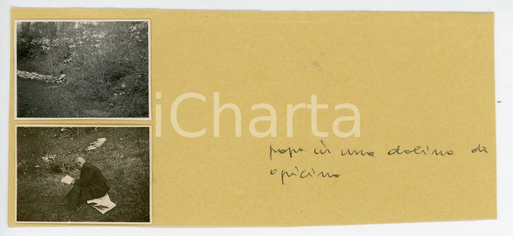 Fotografia d epoca originale 1935 TRIESTE  OPICINA Uomo legge in una dolina  Lotto 2 foto 1