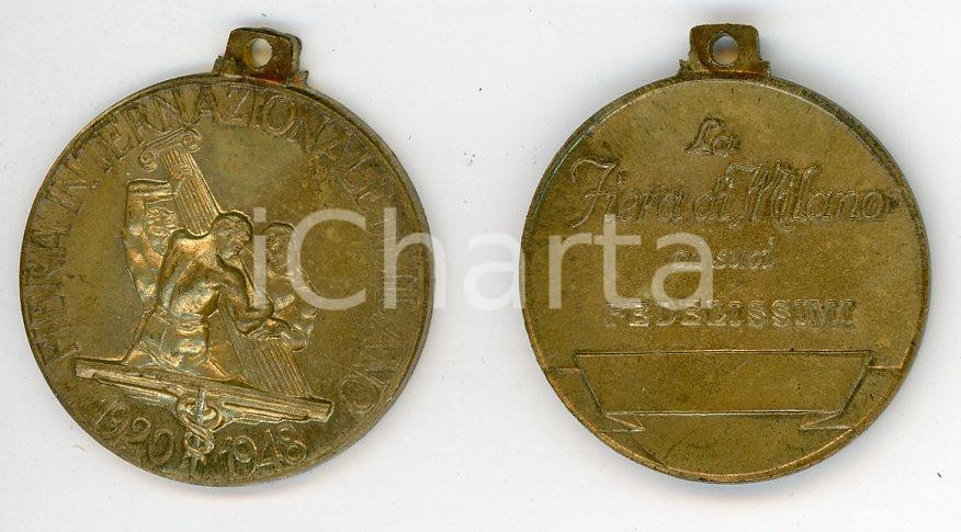 Oggetto da collezione cartaceo 1948 FIERA DI MILANO ai suoi fedelissimi  Medaglia 3x3 cm 1