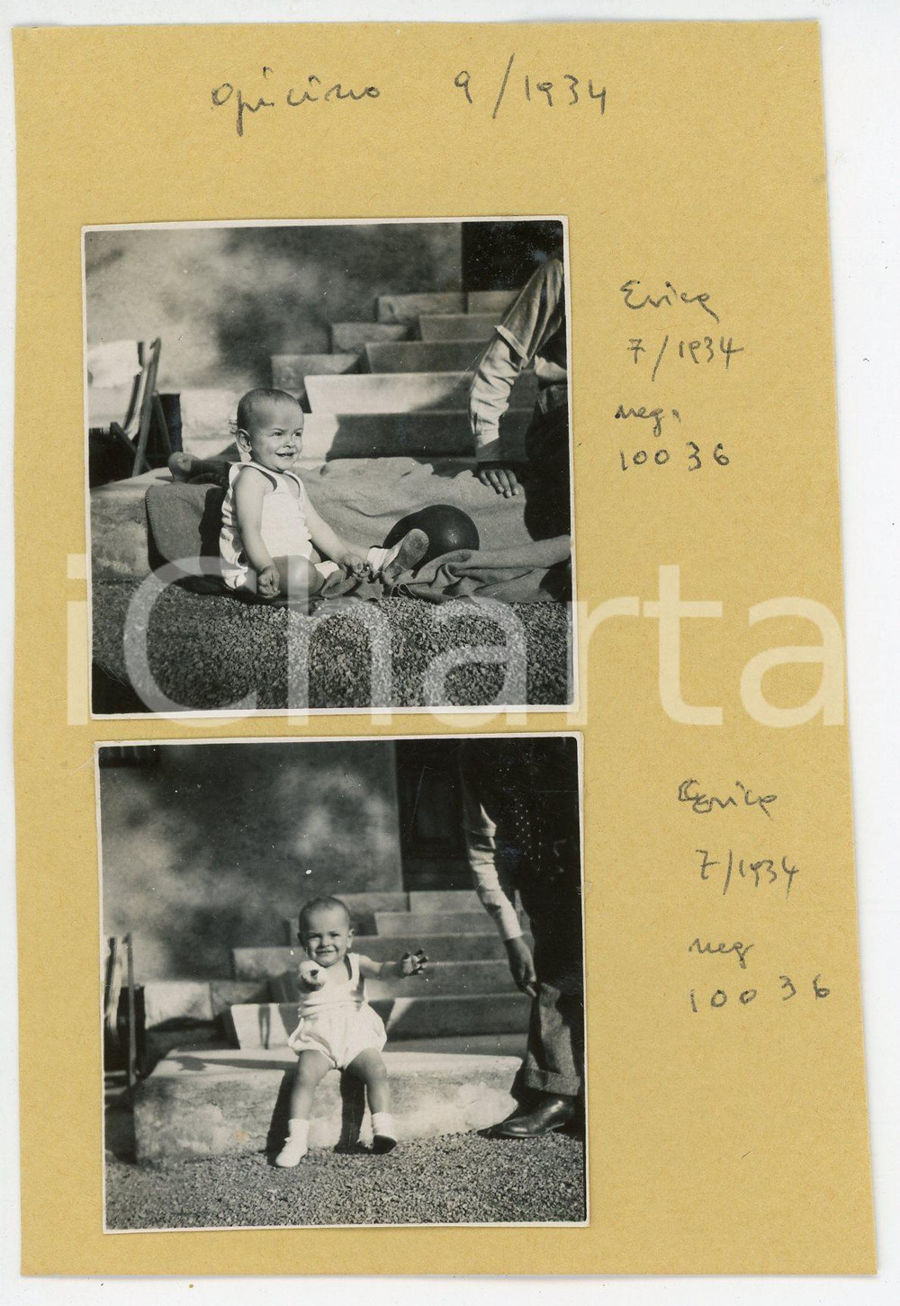 Fotografia d epoca originale 1934 TRIESTE  OPICINA Bambina gioca sui gradini  Lotto 2 foto 1