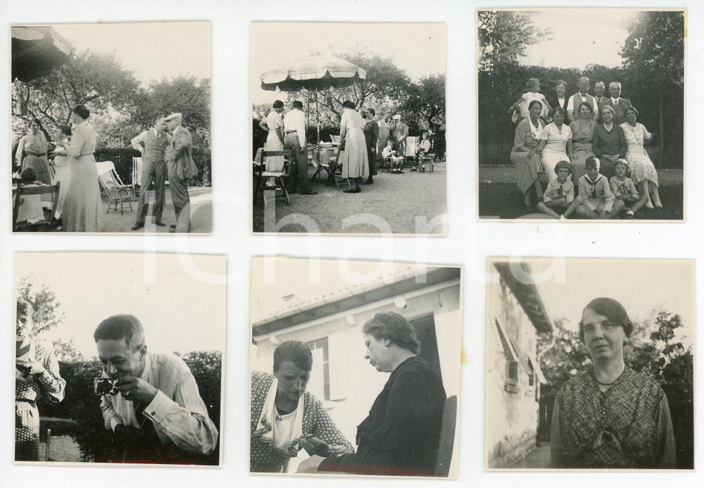 Fotografia d epoca originale 1935 TRIESTE  OPICINA Festa a casa di amici  Lotto 6 fotografie 5x5 cm 1