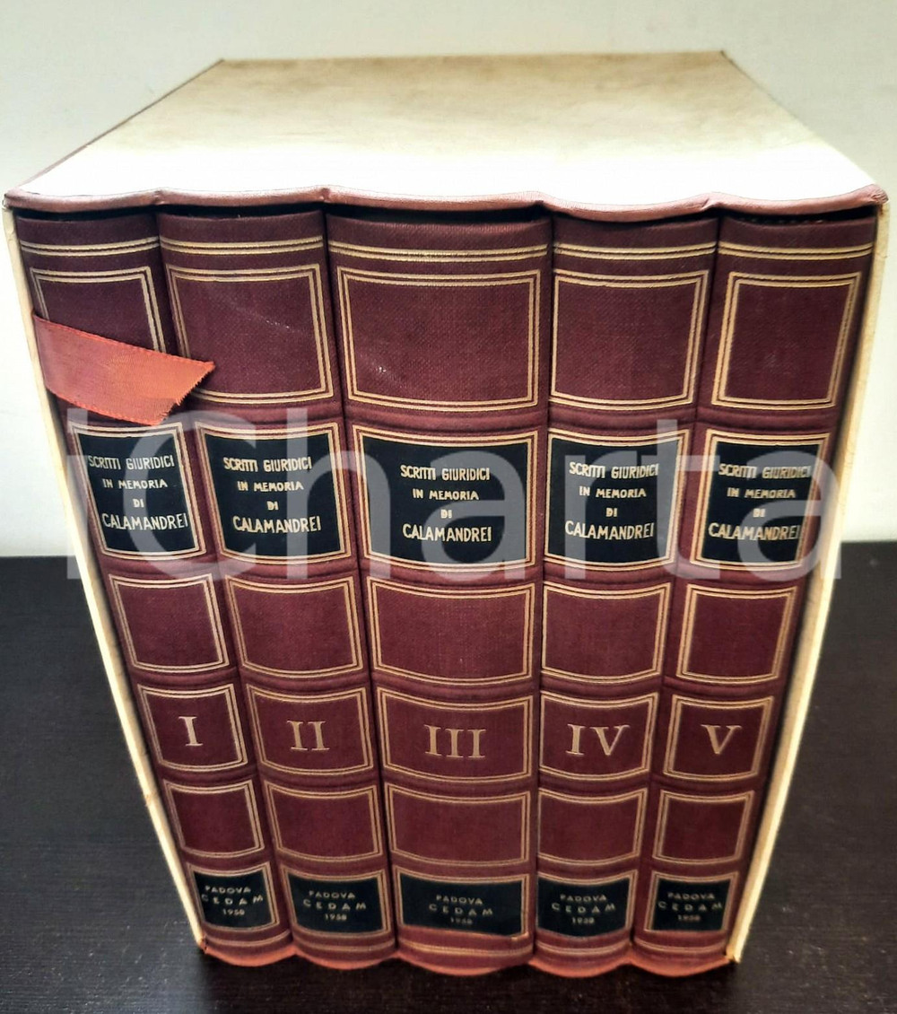 Libro, pubblicazione d epoca 1958 Scritti giuridici in memoria di Piero Calamandrei 5 voll. Padova CEDAM 1
