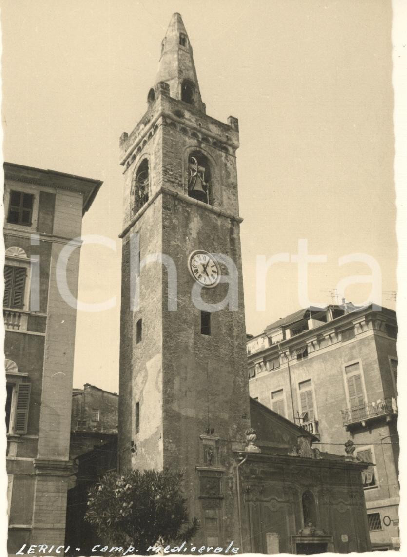 Fotografia d epoca originale 1965 ca LERICI Campanile medievale Oratorio San Rocco Foto bozzetto cartolina 1