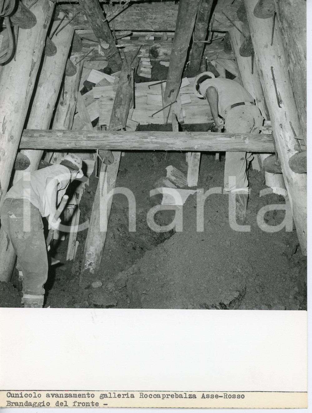 Fotografia d epoca originale 1960ca BERCETO Autocamionale CISA A15 Operai nella Galleria ROCCAPREBALZA Foto 2 1