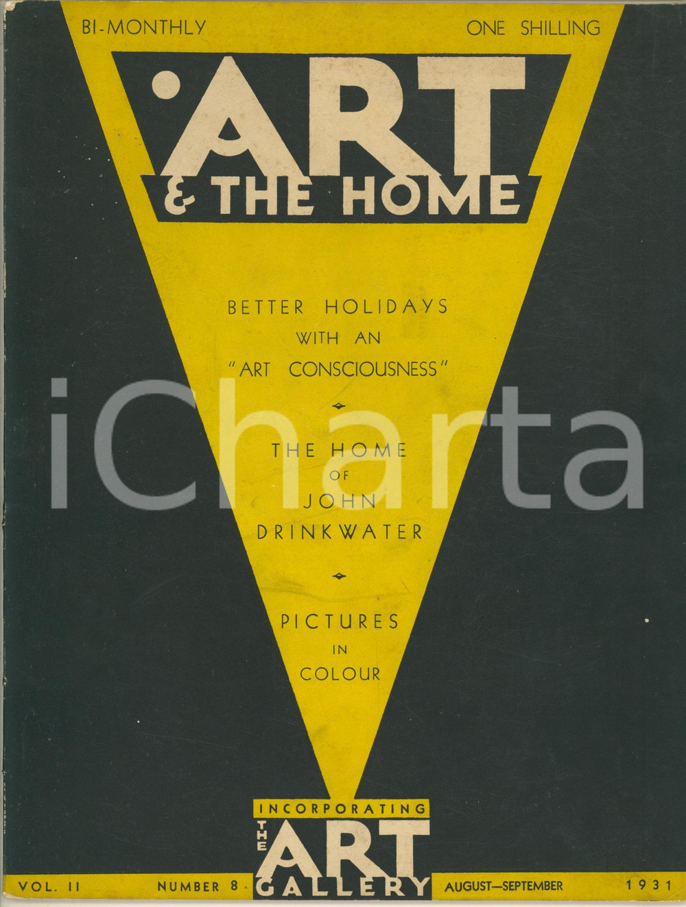 Giornale, rivista storica 1931 ART & THE HOME  Home of John Drinkwater at Highgate  Magazine n° 8 1