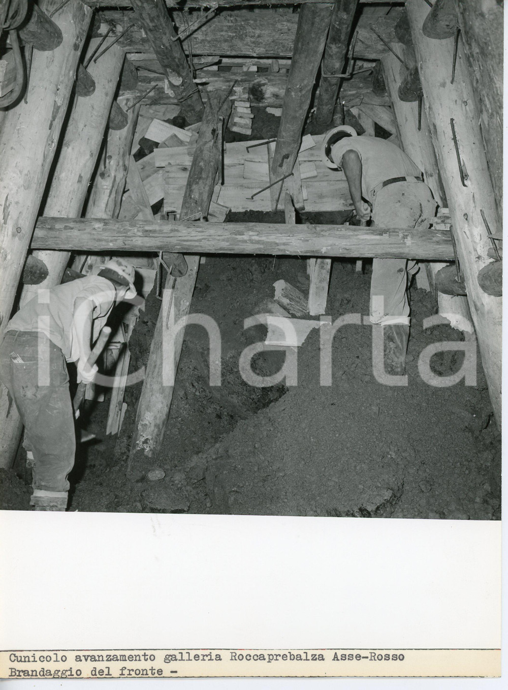 Fotografia d epoca originale 1960ca BERCETO Autocamionale CISA A15 Operai nella Galleria ROCCAPREBALZA Foto 3 1