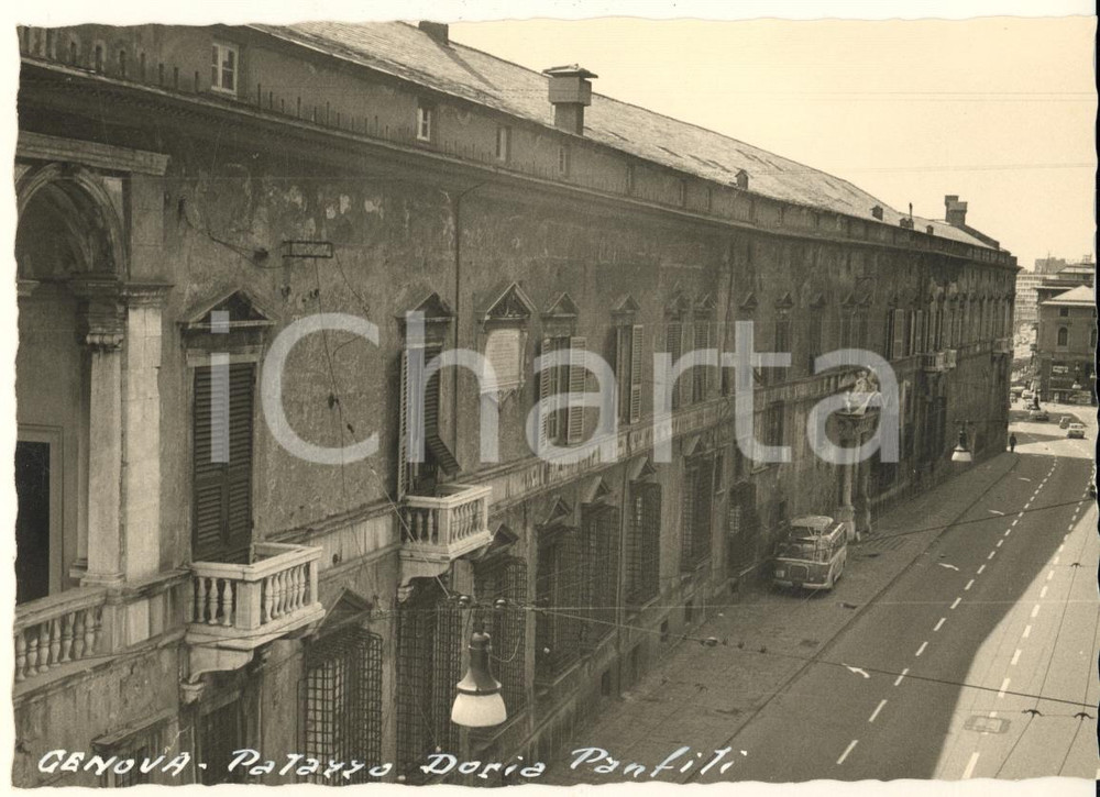 Fotografia d epoca originale 1965 ca GENOVA Palazzo Doria Pamphilj  Via S. Benedetto Foto bozzetto 15x10 cm 1