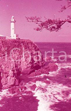 Fotografia d epoca originale 1970ca JAPAN ISESHIMA National Park The lighthouse of Daiwozaki VINTAGE SLIDE 1
