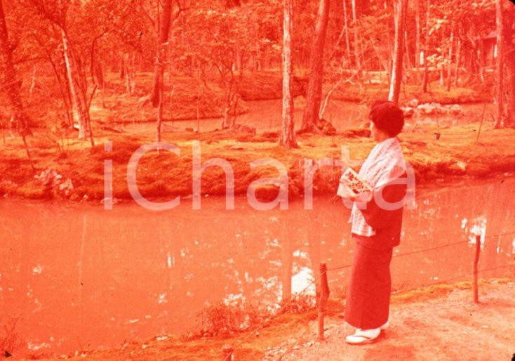 Fotografia d epoca originale 1970ca KYOTO JP The Moss Temple 35 mm VINTAGE SLIDE 1