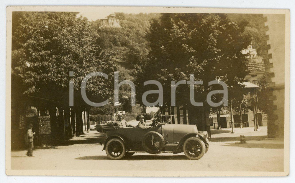 Fotografia d epoca originale 1920 ca REGIO ESERCITO Soldati a bordo di una FIAT TORPEDO 510 S Foto 11x6 cm 1