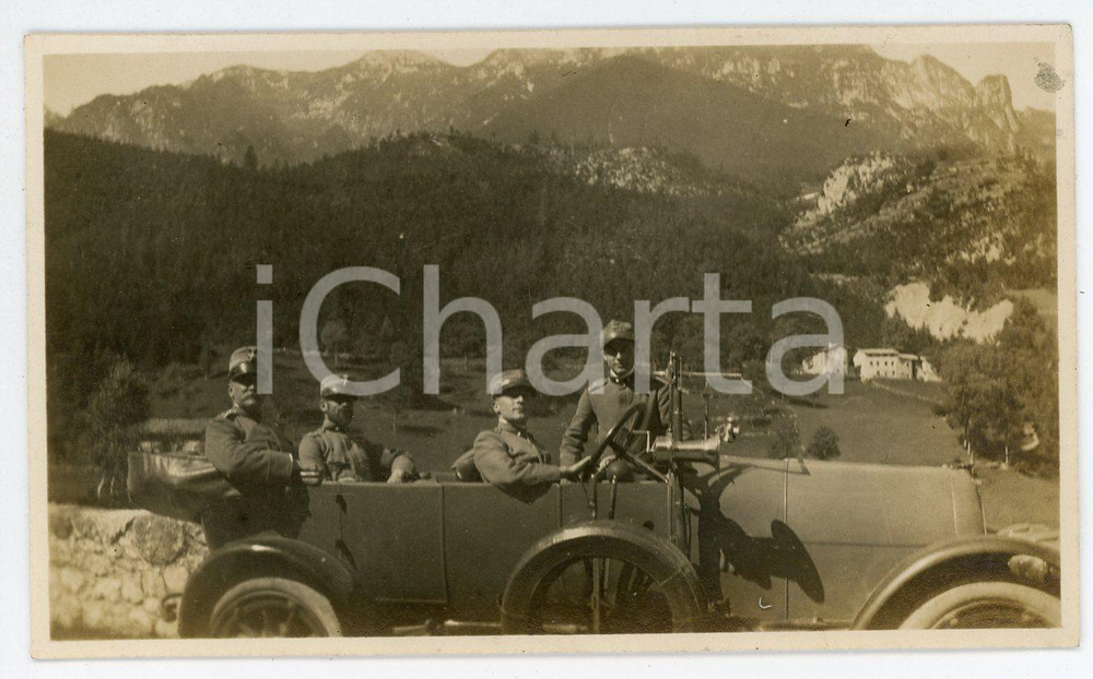 Fotografia d epoca originale 1920 ca REGIO ESERCITO Soldati a bordo di una FIAT TORPEDO 510 S Foto 11x6 cm 1 1