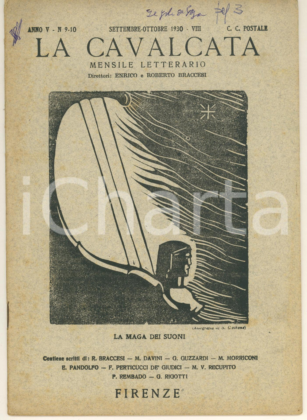 Giornale, rivista storica 1930 LA CAVALCATA La Cattedrale di Siracusa  Giglio dei Gonzaga Anno V n° 910 1