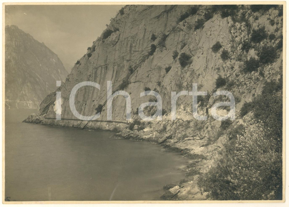 Fotografia d epoca originale 1920 ca NAGOTORBOLE TN Falesia del Corno di Bo  Veduta Foto 18x13 cm 1