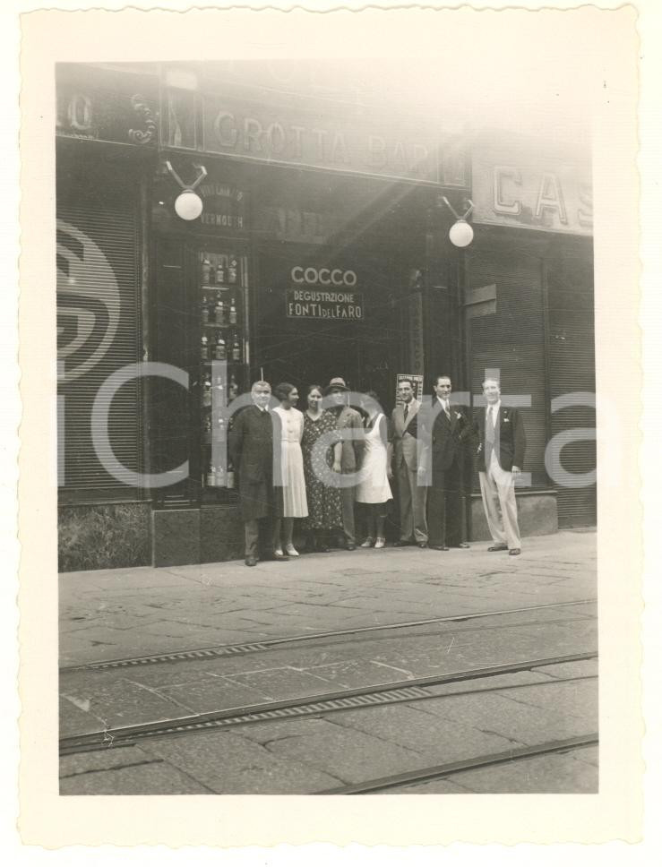 Fotografia d epoca originale 1934 TORINO SPARITA via Roma 36  GROTTA BAR Foto animata RARA 7x11 cm 1
