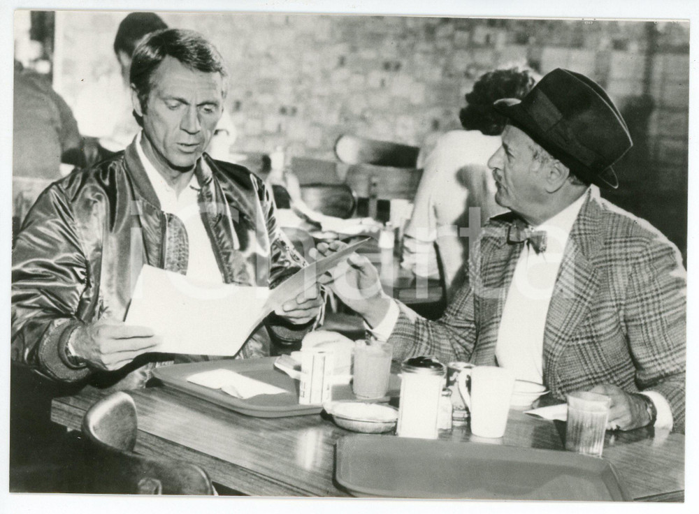 Fotografia d epoca originale 1980 THE HUNTER Steve MCQUEEN Eli WALLACH Movie by Buzz KULIK Photo 17x12 cm 1