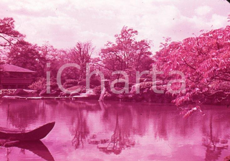 Fotografia d epoca originale 1970ca NEW OSAKA JP The Keitakuen garden 35mm VINTAGE SLIDE 1