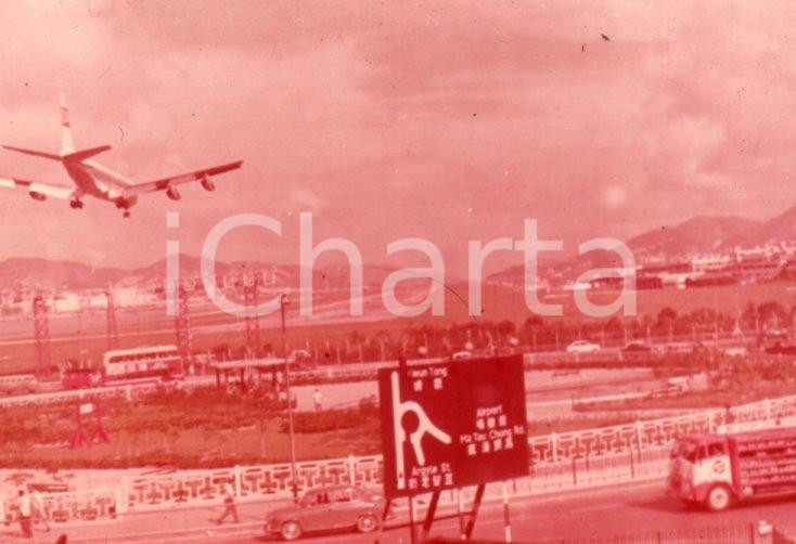 Fotografia d epoca originale 1970ca HONG KONG Image of Airport 35 mm VINTAGE SLIDE 1
