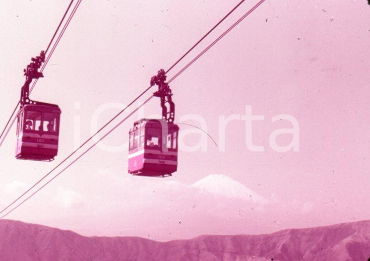 Fotografia d epoca originale 1970ca HAKONE JP Mt. Fuji from Owakidani 35 mm VINTAGE SLIDE 1