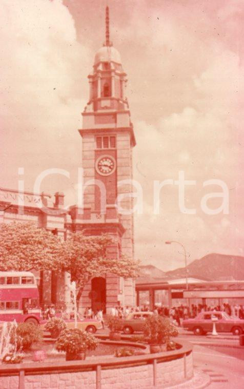 Fotografia d epoca originale 1970ca HONG KONG Railway station at Kowloon  35 mm VINTAGE SLIDE 1