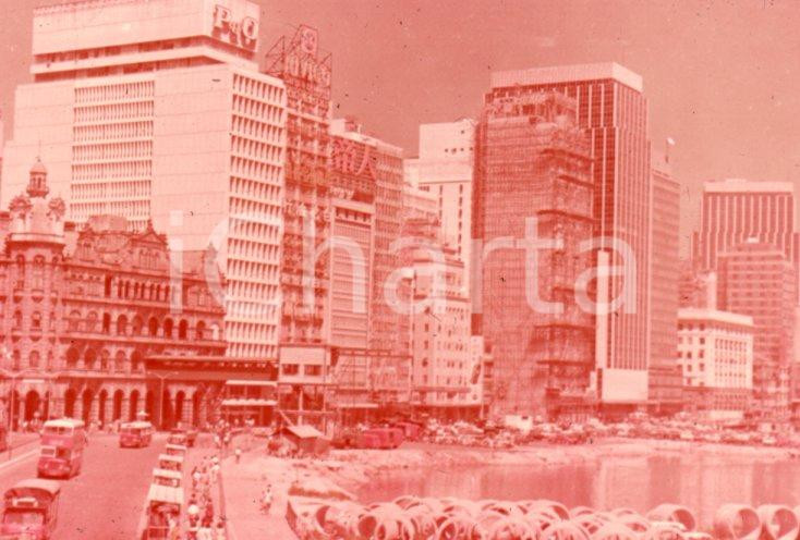 Fotografia d epoca originale 1970ca HONG KONG Image of water front 35 mm VINTAGE SLIDE 1