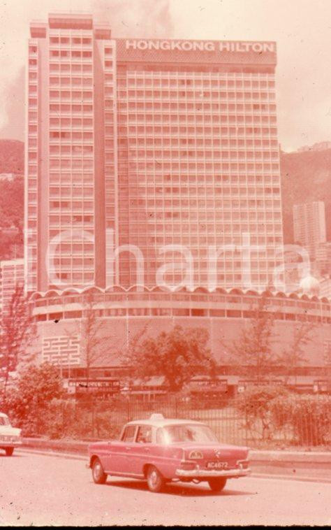 Fotografia d epoca originale 1970ca HONG KONG Image of Hilton hotel 35 mm VINTAGE SLIDE 1