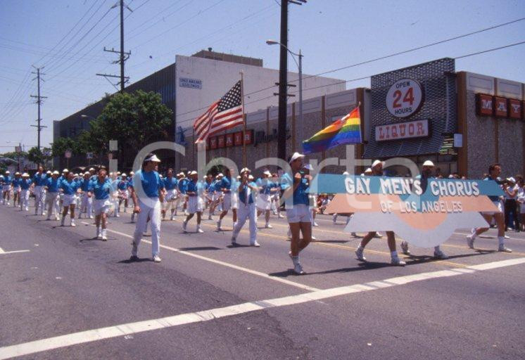 Fotografia d epoca originale 1988 LOS ANGELES Group Gay men s Chorus of Los Angeles 35 mm VINTAGE SLIDE 1