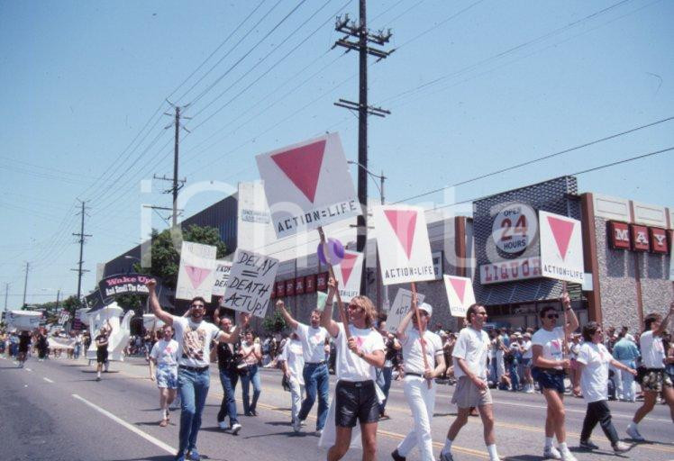 Fotografia d epoca originale 1988 LOS ANGELES Gay parade  35 mm VINTAGE SLIDE 6 1