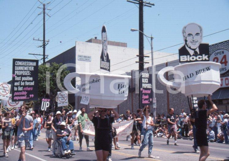 Fotografia d epoca originale 1988 LOS ANGELES Gay parade 35 mm VINTAGE SLIDE 3 1
