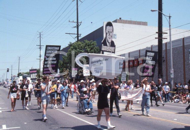 Fotografia d epoca originale 1988 LOS ANGELES Gay parade 35 mm VINTAGE SLIDE 2 1