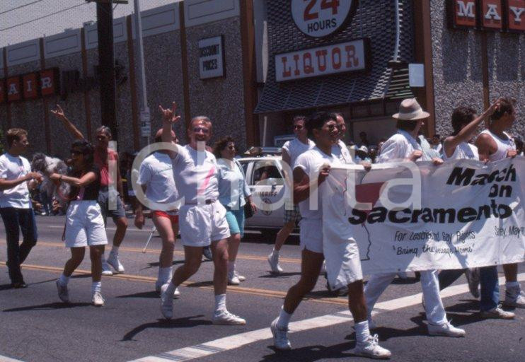 Fotografia d epoca originale 1988 LOS ANGELES Gay parade 35 mm VINTAGE SLIDE 7 1