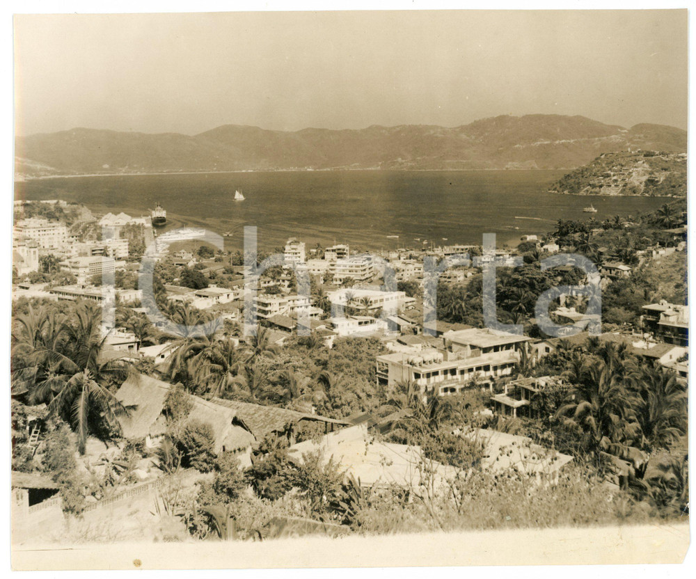 Fotografia d epoca originale 1950 ACAPULCO MEXICO Seaside resort  Photo 21x17 cm 1