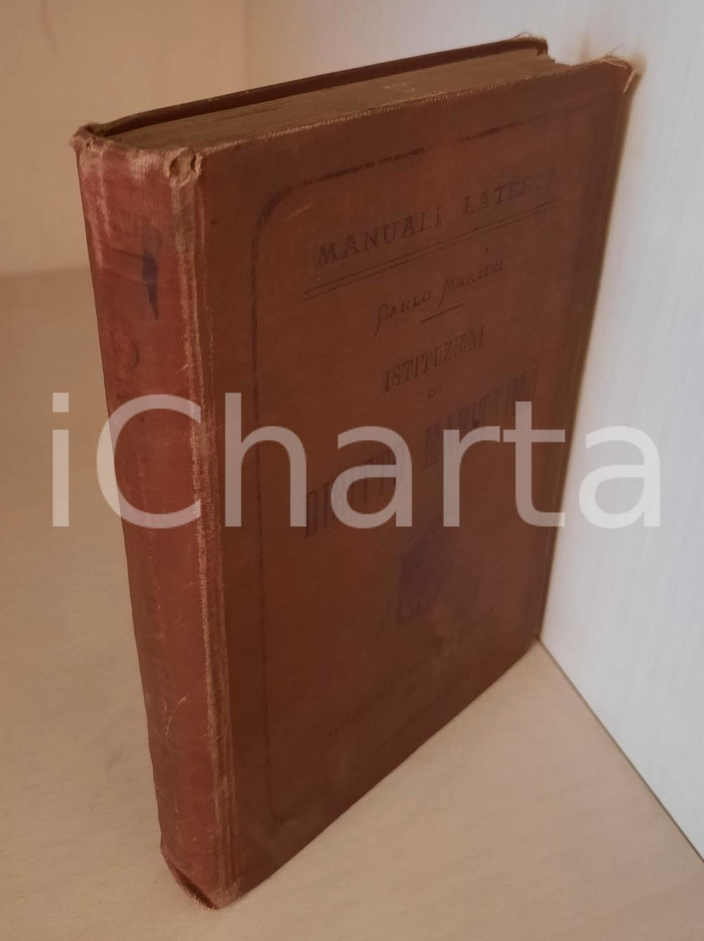 Libro, pubblicazione d epoca 1903 Carlo MARTINI Istituzioni di diritto marittimo Autografo  Laterza RARO 1