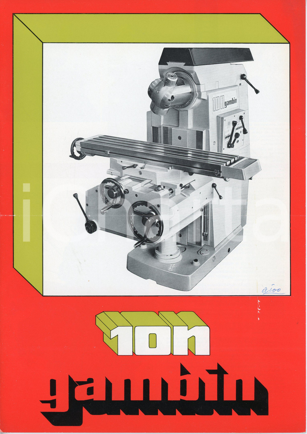 Materiale pubblicitario d’epoca 1972 VIUZENSALLAZ Fraiseuse GAMBIN 10n  Pieghevole PUBBLICITARIO 1
