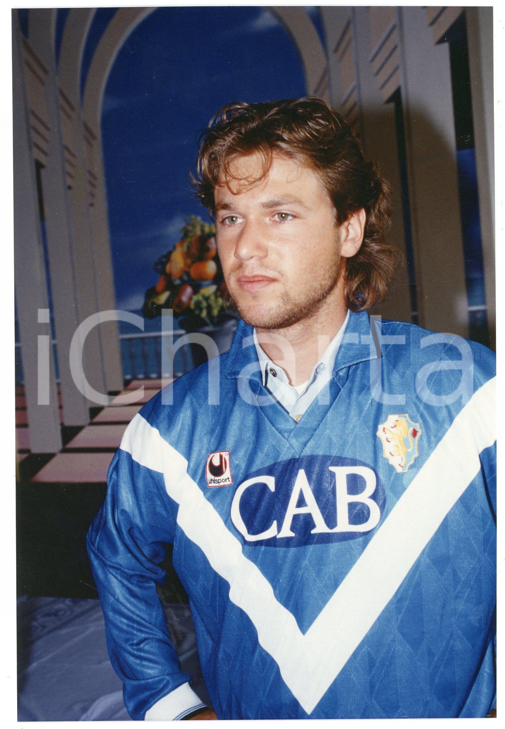 Fotografia d epoca originale 19921993 BRESCIA CALCIO Florin RADUCIOIU in conferenza stampa  Foto 13x20 cm 1