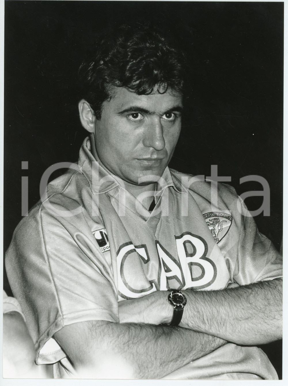 Fotografia d epoca originale 19921993 BRESCIA CALCIO Gheorghe HAGI in conferenza stampa  Foto 17x23 cm 1 1