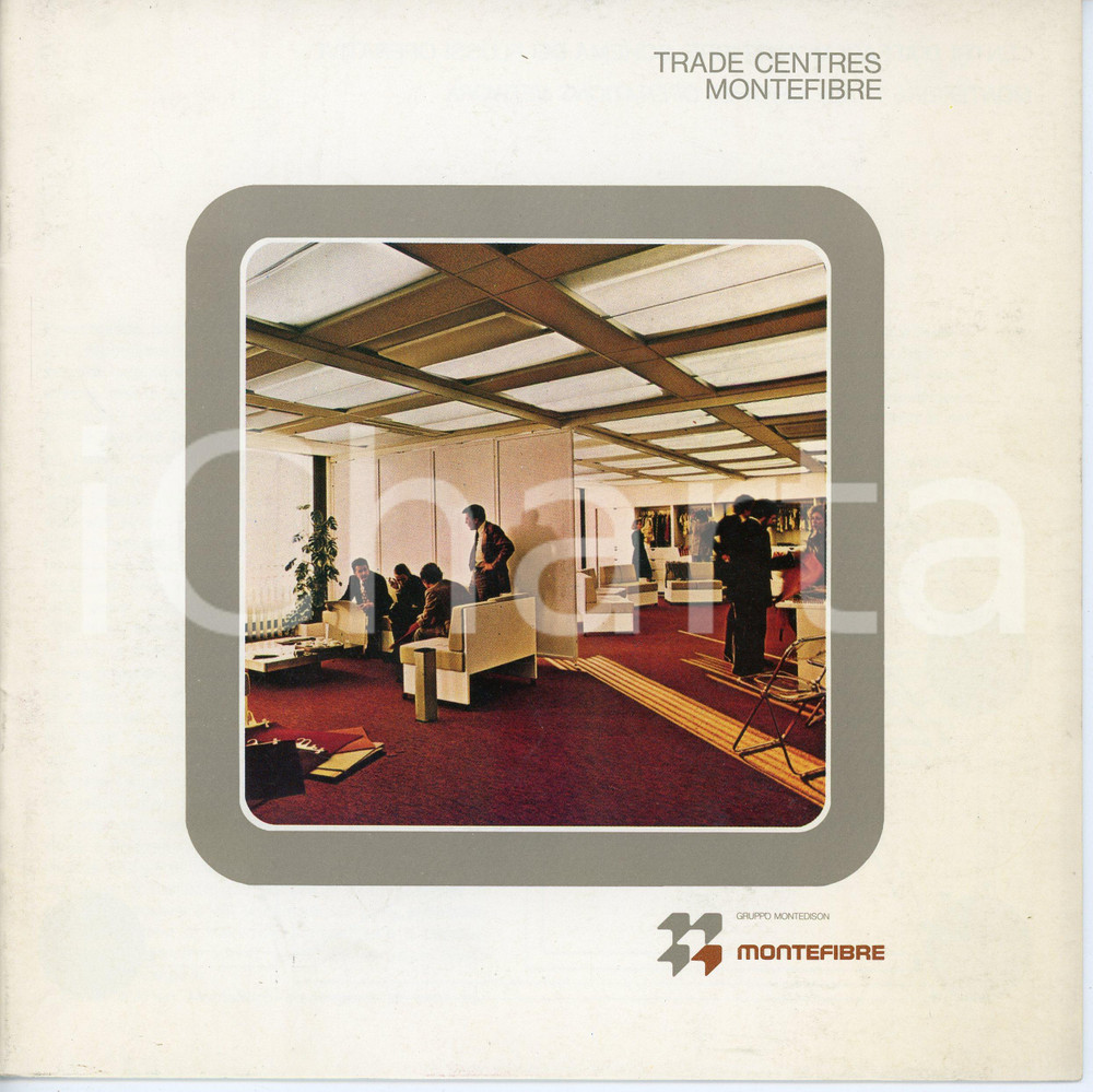 Materiale pubblicitario d’epoca 1975 ca MONTEDISON Trade centres MONTEFIBRE Pubblicazione ILLUSTRATA 1