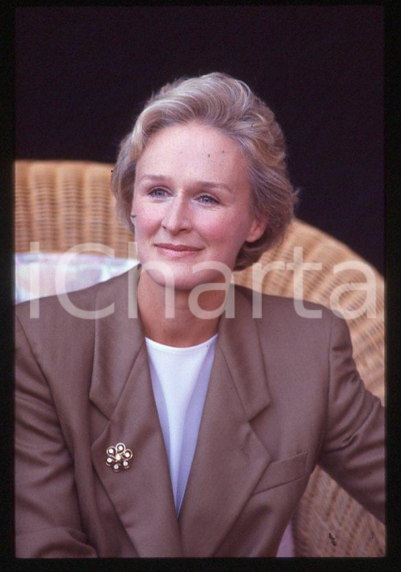 Fotografia d epoca originale 1992 VENEZIA Glenn CLOSE alla Mostra del Cinema 35 mm vintage slide 1 1