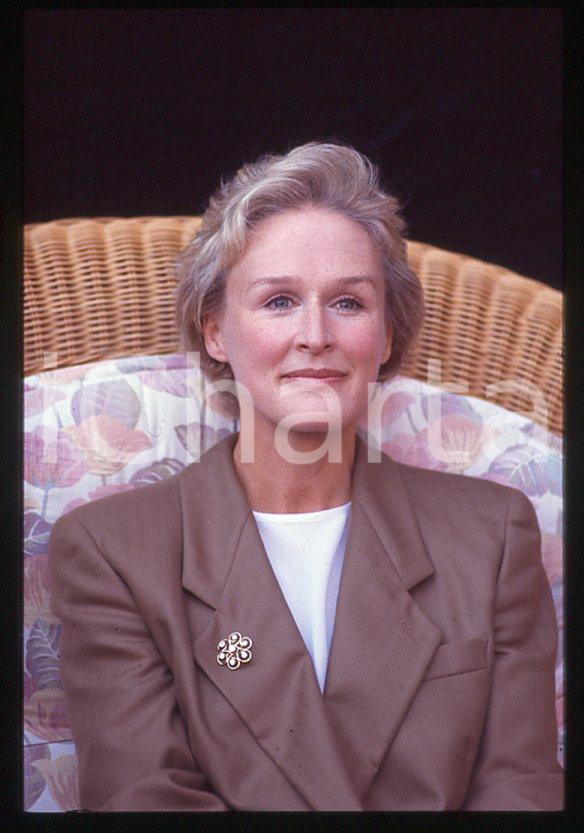 Fotografia d epoca originale 1992 VENEZIA Glenn CLOSE alla Mostra del Cinema 35 mm vintage slide 1