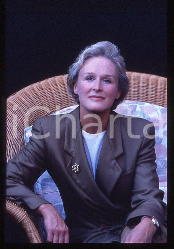Fotografia d epoca originale 1992 VENEZIA Glenn CLOSE alla Mostra del Cinema 35 mm vintage slide 10 1