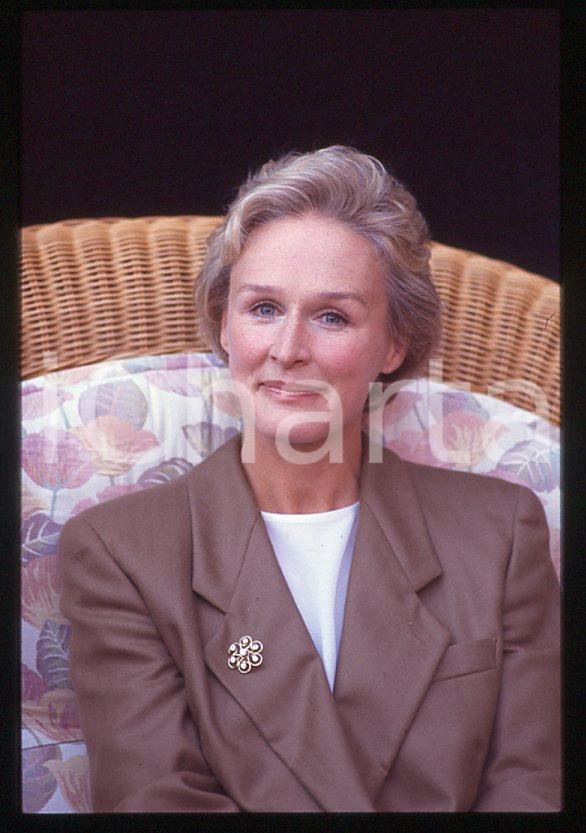 Fotografia d epoca originale 1992 VENEZIA Glenn CLOSE alla Mostra del Cinema 35 mm vintage slide 8 1