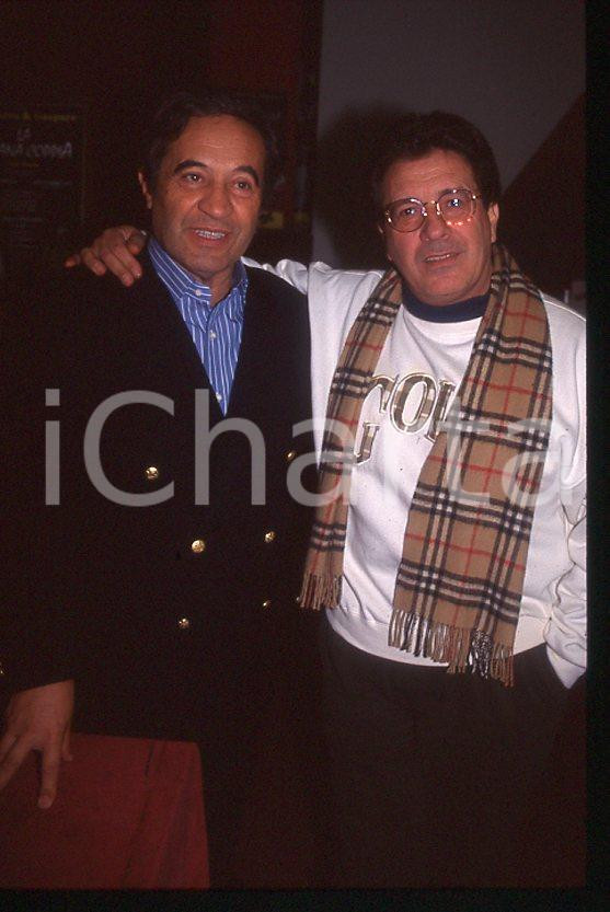 Fotografia d epoca originale 1990 ca ITALIA  MUSICA Fred BONGUSTO Peppino DI CAPRI 35mm vintage slide 1