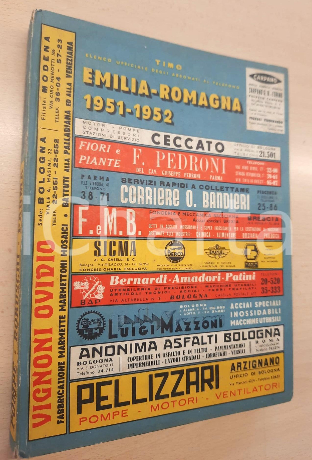 Libro, pubblicazione d epoca 19511952 TIMO Elenco ufficiale abbonati al telefono  EMILIAROMAGNA RARO 1