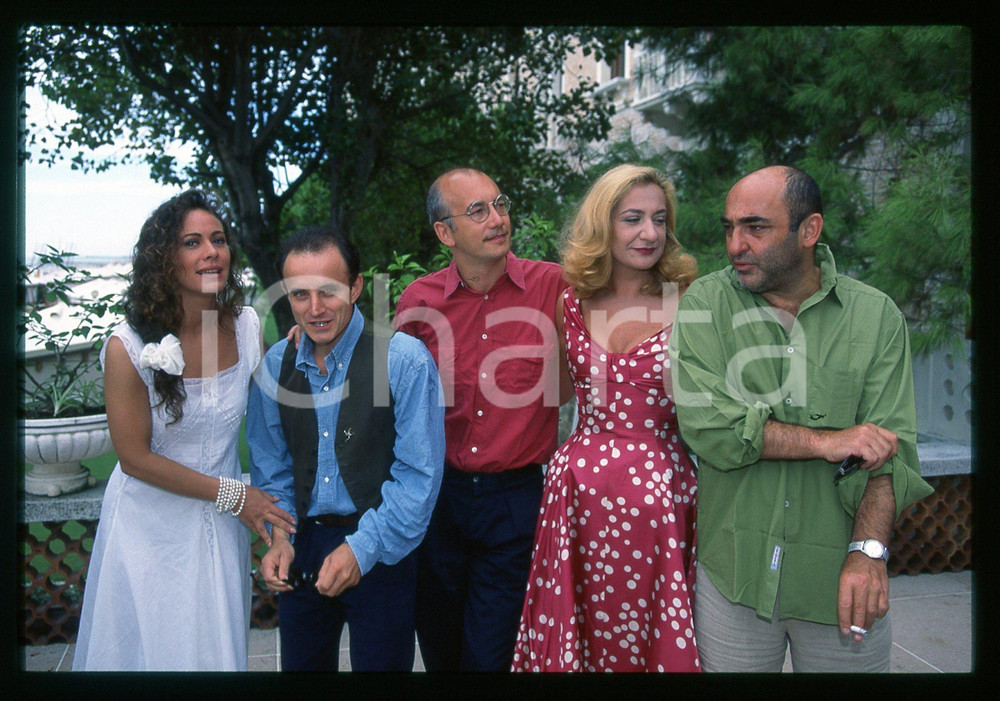 Fotografia d epoca originale 1994 VENEZIA Monica SCATTINI Davide FERRARIO Alessandro HABER 35mm VINTAGE SLIDE 1