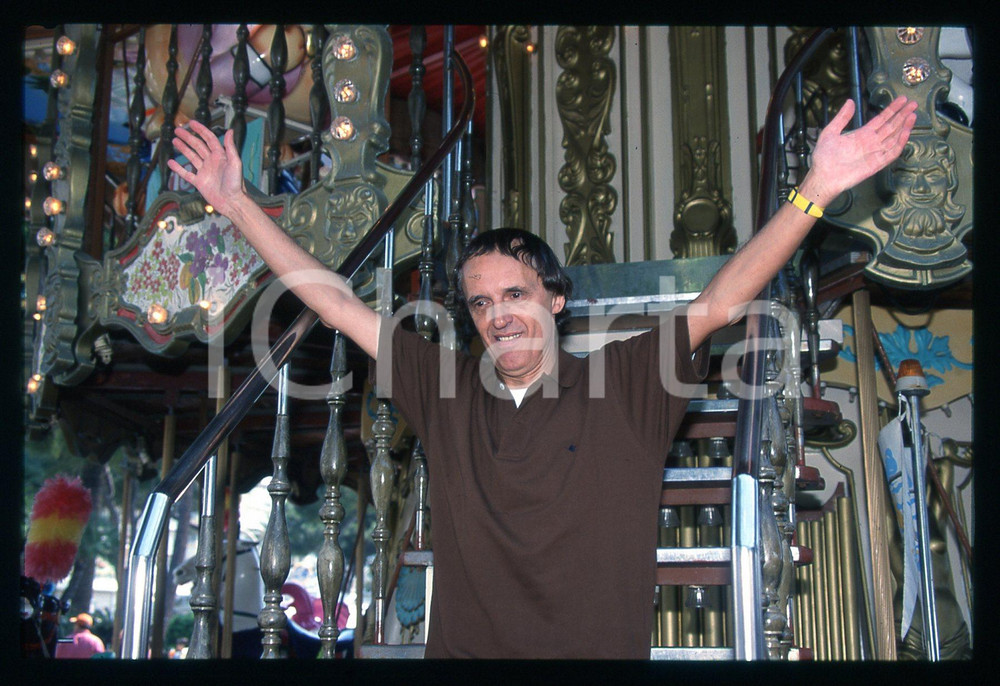 Fotografia d epoca originale 1997 CANNES Dario ARGENTO al luna park 35mm VINTAGE SLIDE 5 1