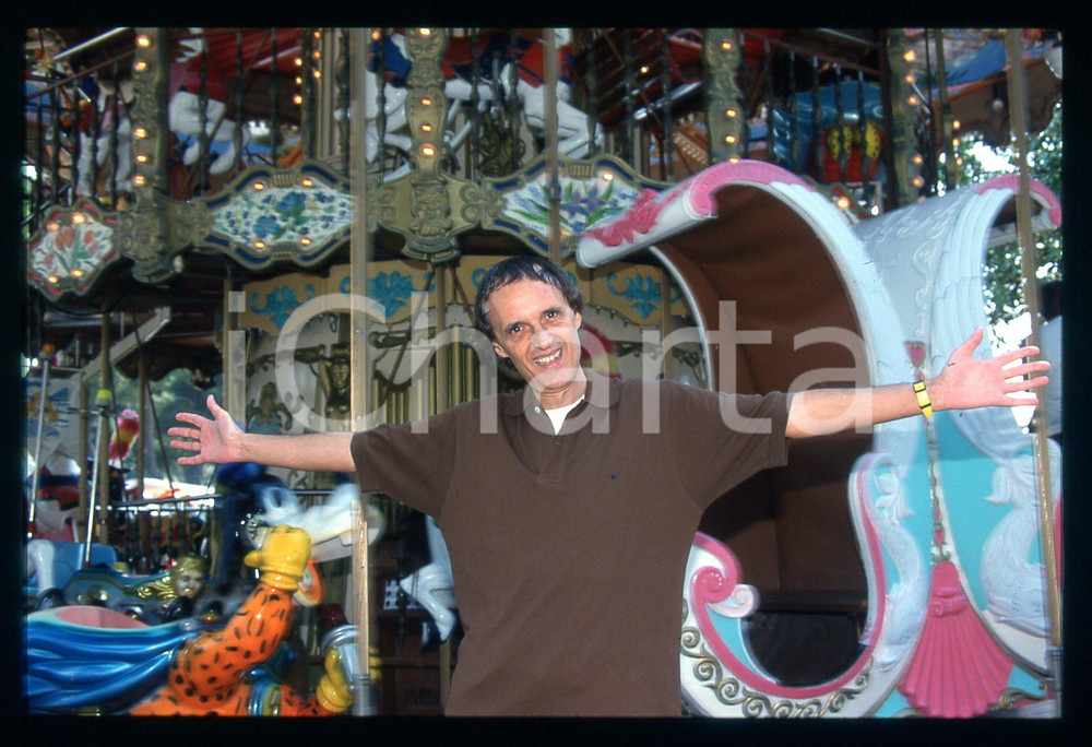 Fotografia d epoca originale 1997 CANNES Dario ARGENTO al luna park 35mm VINTAGE SLIDE 14 1