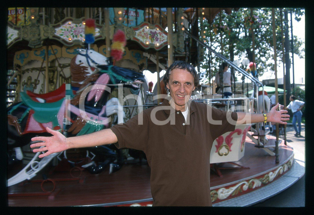 Fotografia d epoca originale 1997 CANNES Dario ARGENTO al luna park 35mm VINTAGE SLIDE 19 1