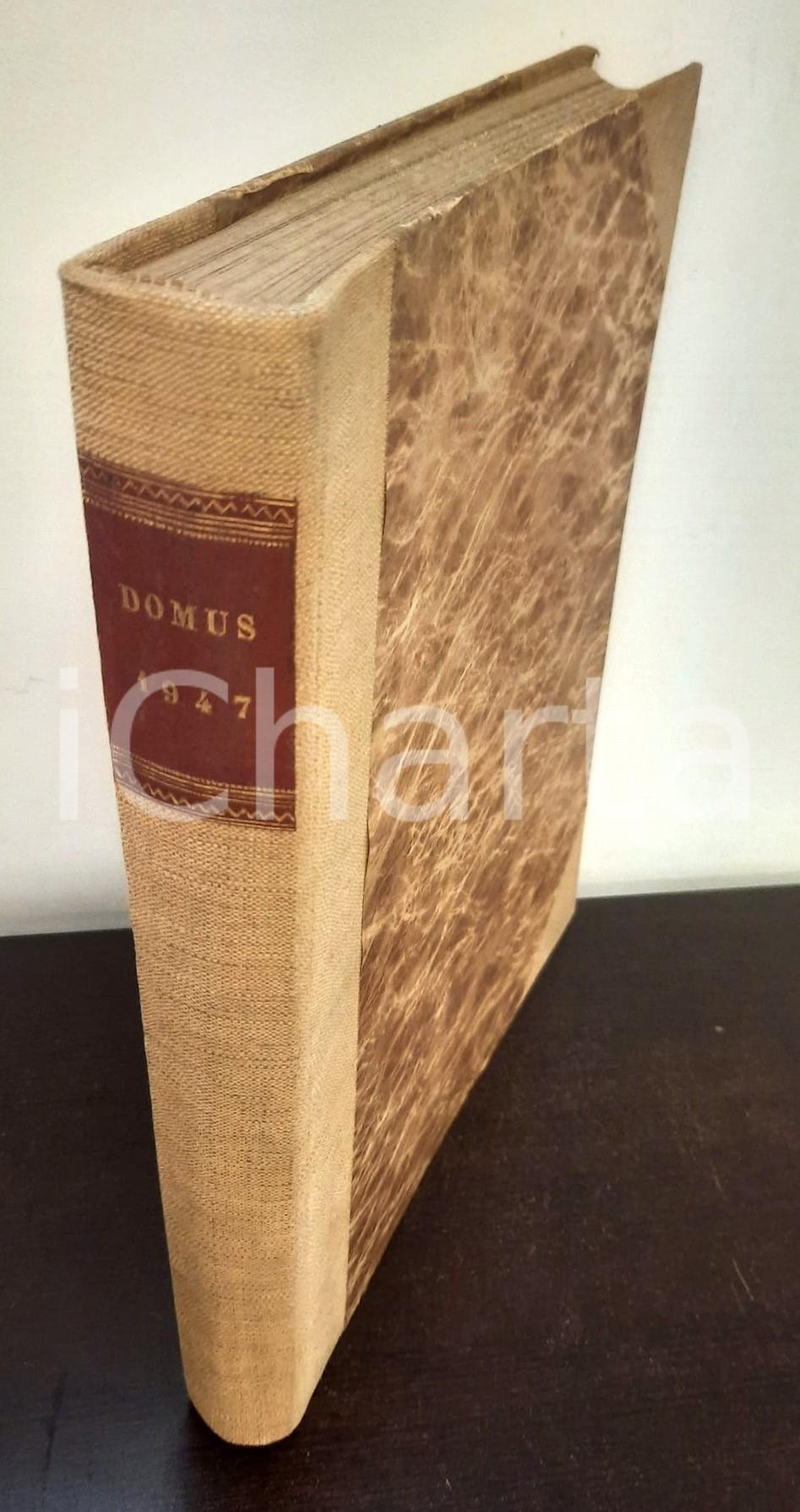 Giornale, rivista storica 1947 DOMUS  Rivista architettura Gio Ponti  Annata completa rilegata 1