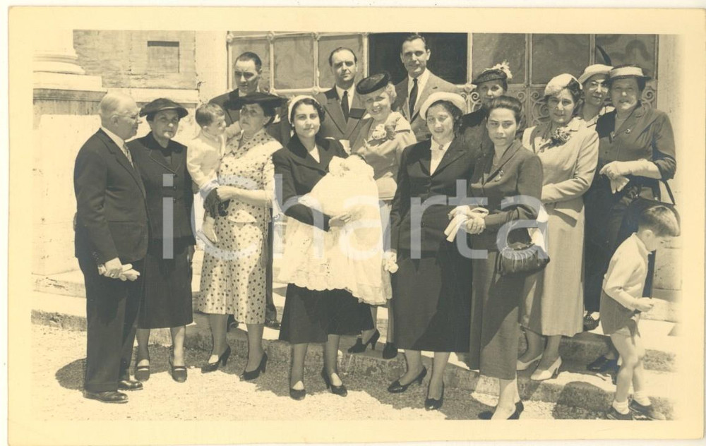 Fotografia d epoca originale 1955 ROMA Battesimo di Giorgio ALLEVA ex presidente ISTAT Foto RARA 14x9 cm 1