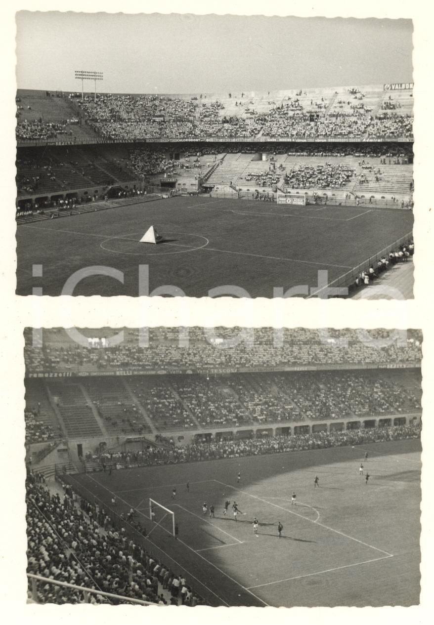 Fotografia d epoca originale 1957 CALCIO SERIE A  MILANO San Siro  INTERTORINO 00 Lotto 2 foto 10x7 cm 1