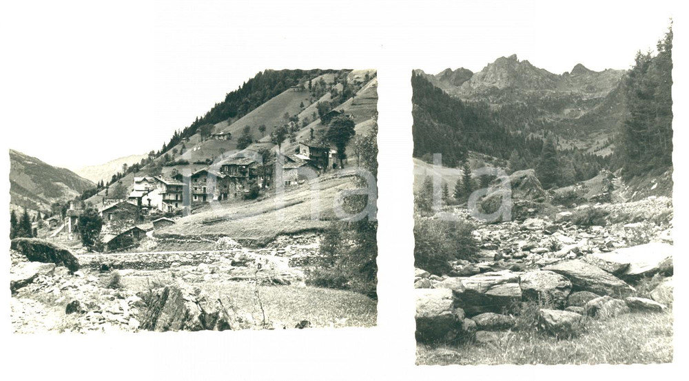 Fotografia d epoca originale 1957 FENILE / VAL GEROLA SO Vedute panoramiche  Lotto 2 foto VINTAGE 10x7 1